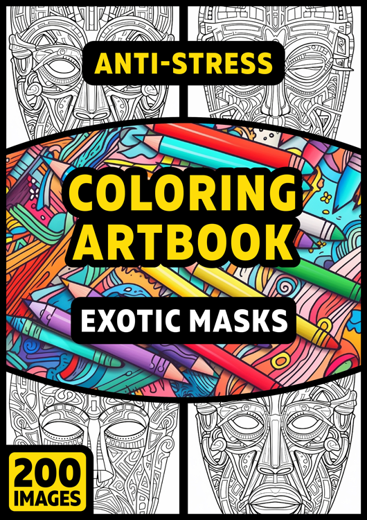 Olympia anti-stress coloring artbook "Exotic masks"