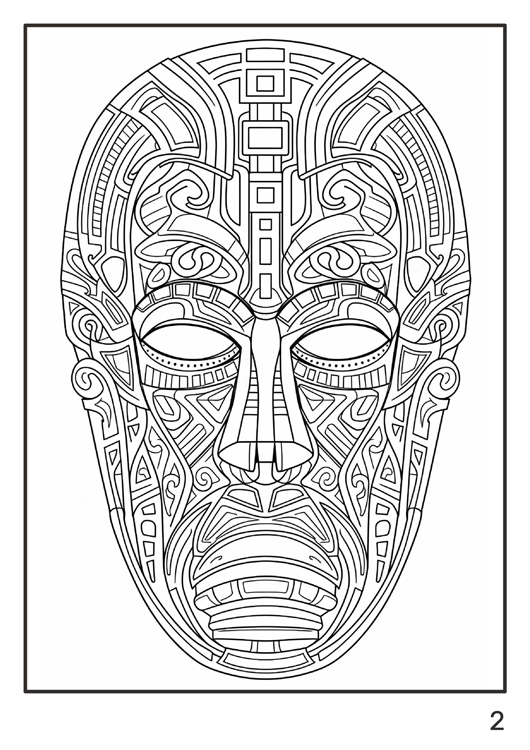 Olympia anti-stress coloring artbook "Exotic masks"