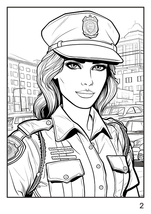 Olympia anti-stress coloring artbook "Cops and gangsters"