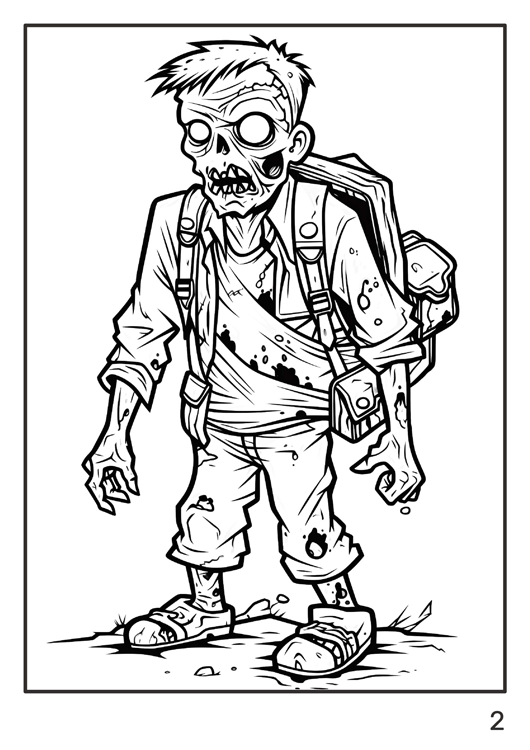 Olympia anti-stress coloring artbook "Cartoon Zombie" | Special Edition