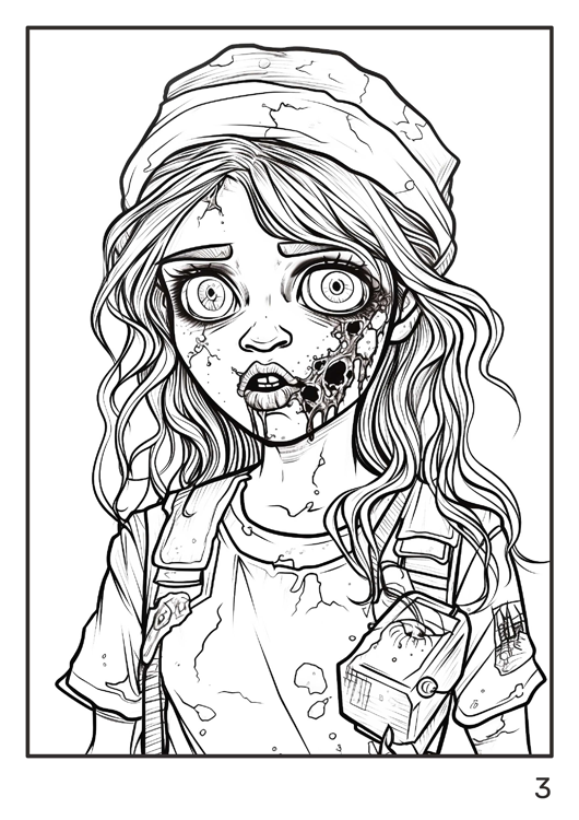 Olympia anti-stress coloring artbook "Cartoon Zombie" | Special Edition