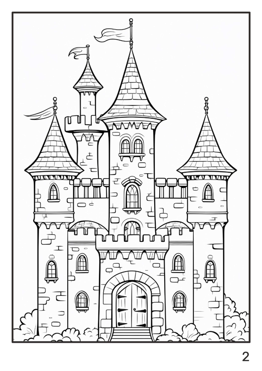 Olympia anti-stress coloring artbook "Castles"