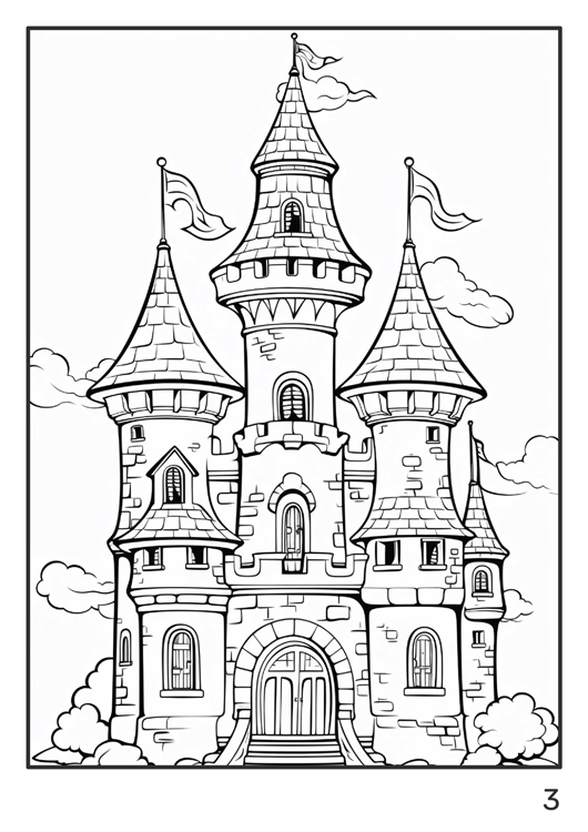 Olympia anti-stress coloring artbook "Castles"