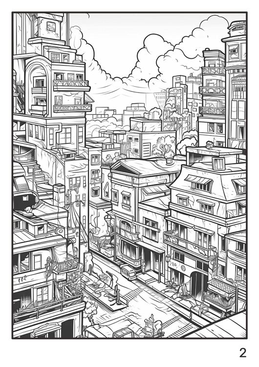 Olympia anti-stress coloring artbook "City"