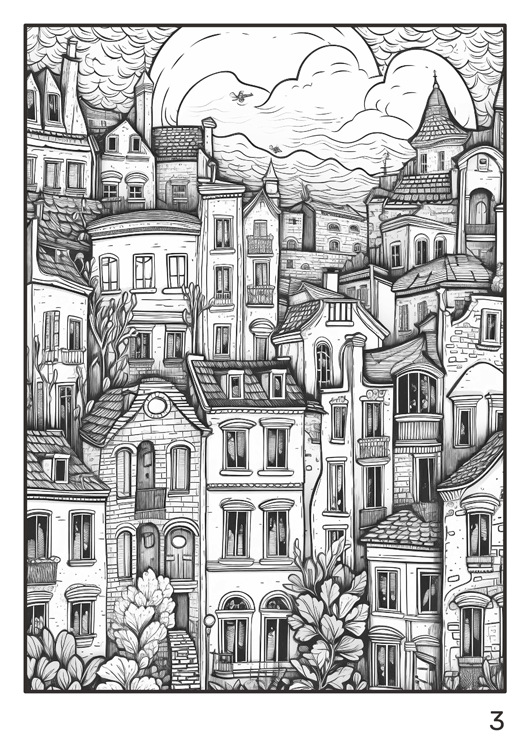 Olympia anti-stress coloring artbook "City"