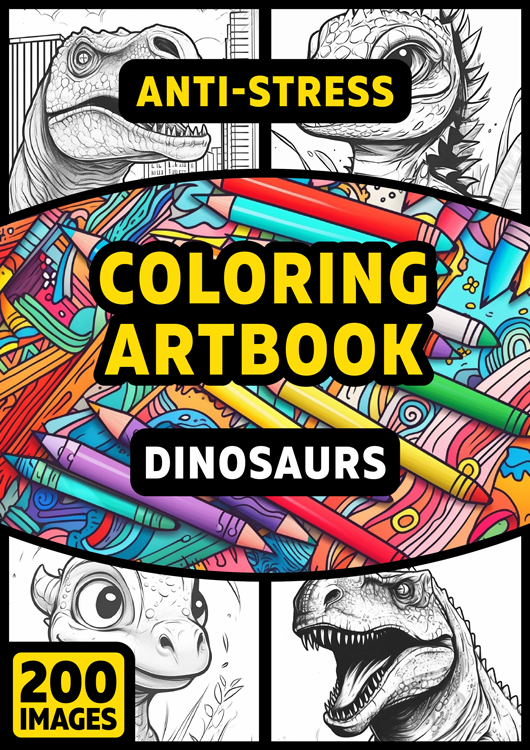 Olympia anti-stress coloring artbook "Dinosaurs"