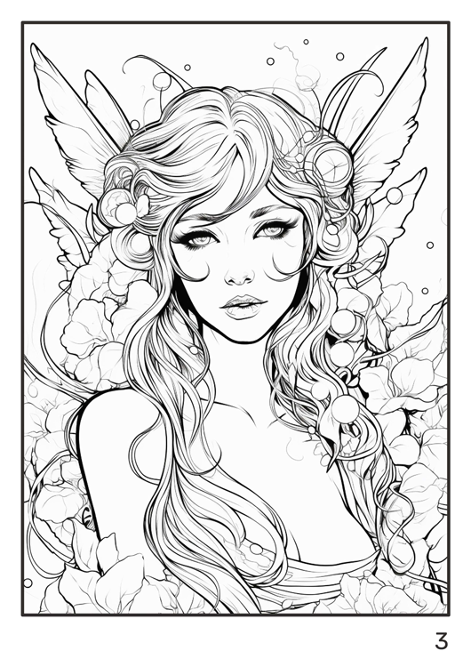 Olympia anti-stress coloring artbook "Fairy"