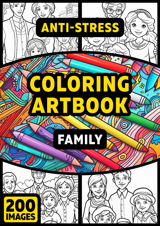 Olympia anti-stress coloring artbook "Family"