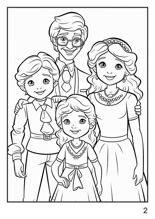 Olympia anti-stress coloring artbook "Family"