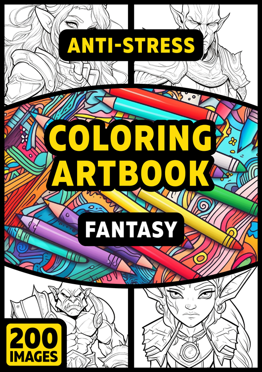 Olympia anti-stress coloring artbook "Fantasy"