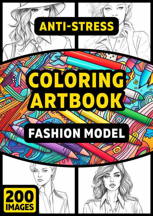 Olympia anti-stress coloring artbook "Fashion model"