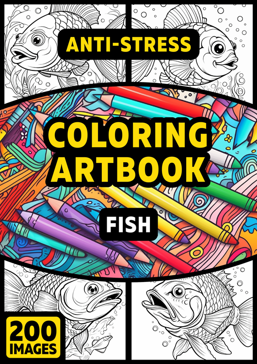 Olympia anti-stress coloring artbook "Fish"