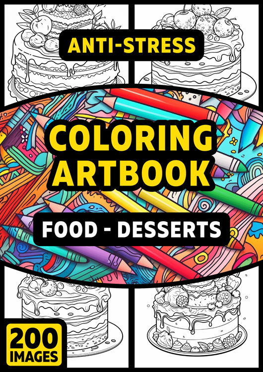 Olympia anti-stress Coloring Artbook "Food - desserts" 