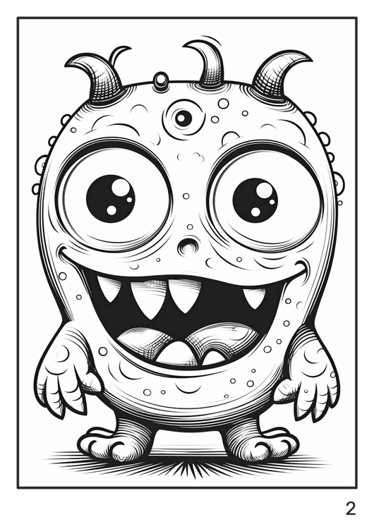 Olympia anti-stress coloring artbook "Happy monsters"