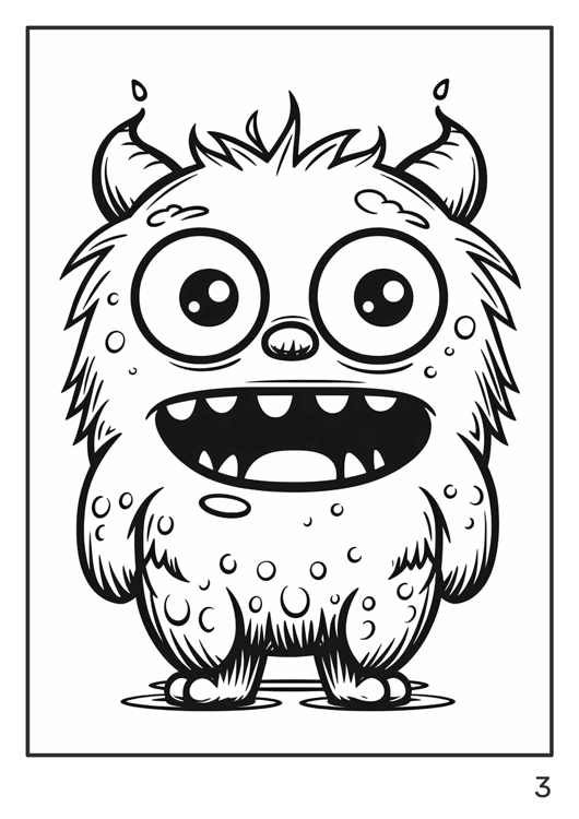 Olympia anti-stress coloring artbook "Happy monsters"