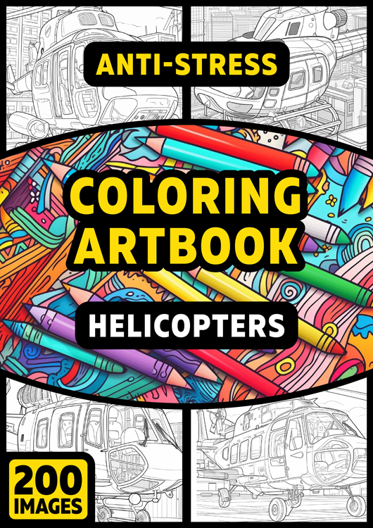 Olympia anti-stress coloring artbook "Helicopters"