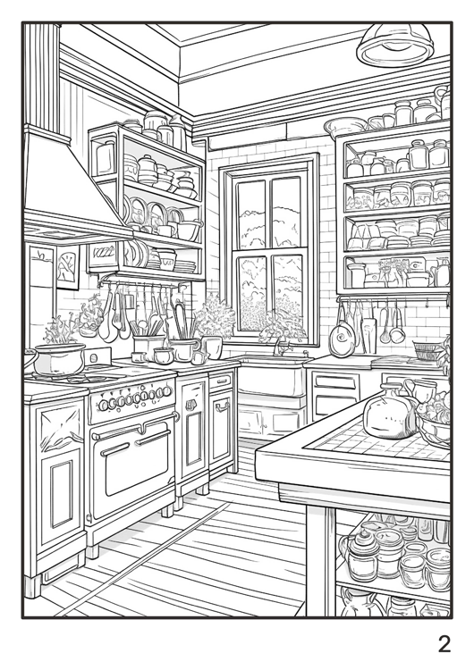 Olympia anti-stress coloring artbook "Interior rooms"