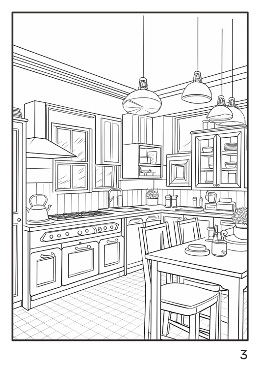 Olympia anti-stress coloring artbook "Interior rooms"