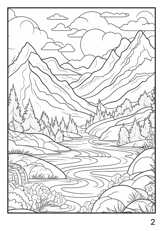 Olympia anti-stress coloring artbook "Landscape"