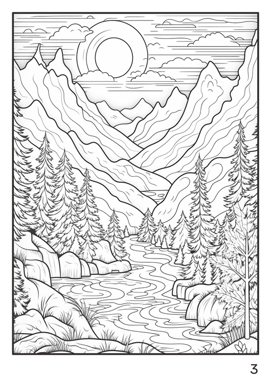 Olympia anti-stress coloring artbook "Landscape"