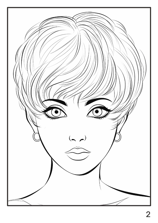 Olympia anti-stress coloring artbook "Men and women heads"