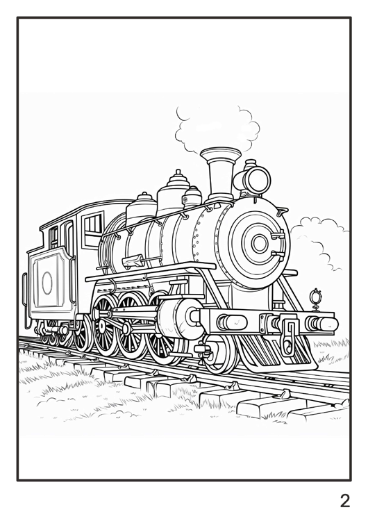 Olympia anti-stress coloring artbook "Railway transport"