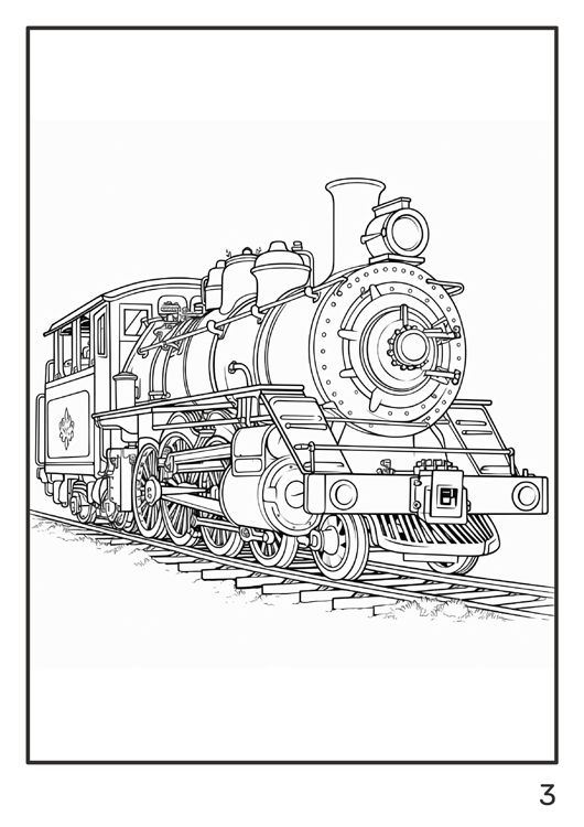 Olympia anti-stress coloring artbook "Railway transport"