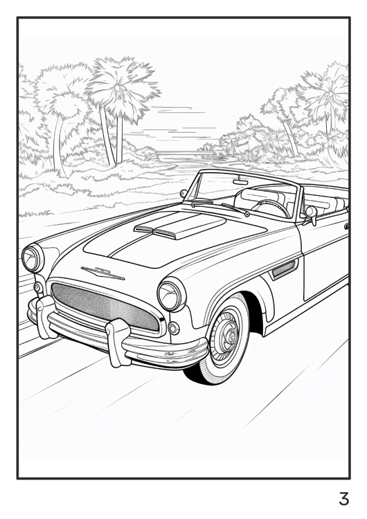 Olympia anti-stress coloring artbook "Retro cars"