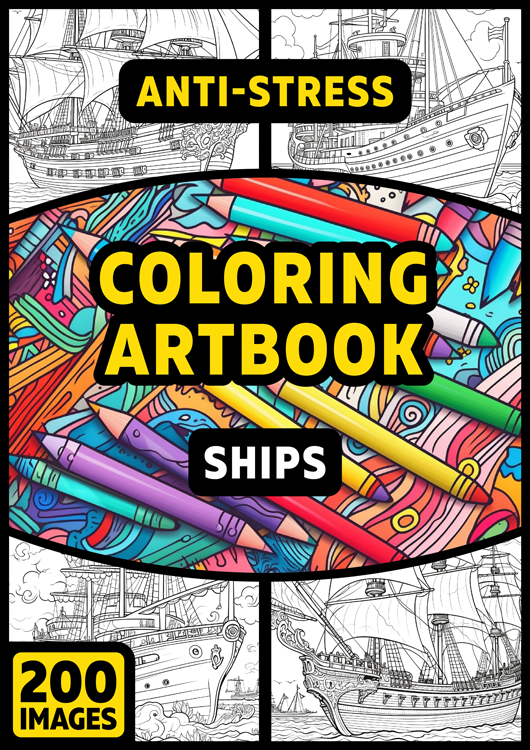 Olympia anti-stress coloring artbook "Ships"