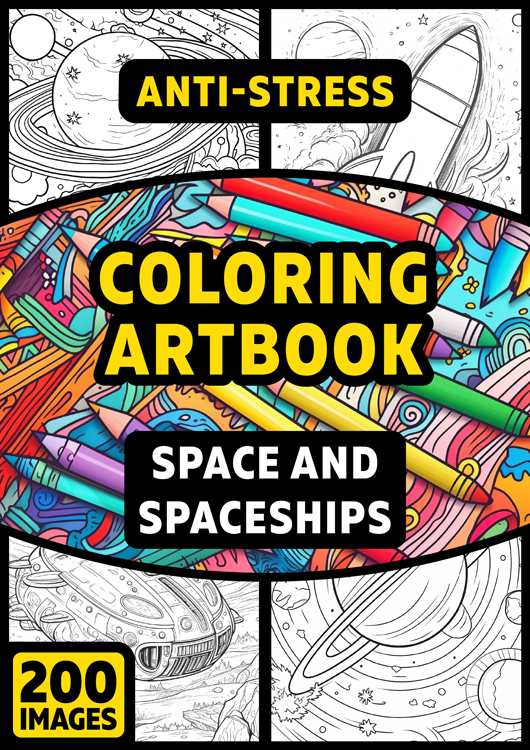 Olympia anti-stress coloring artbook "Space and Spaceships"