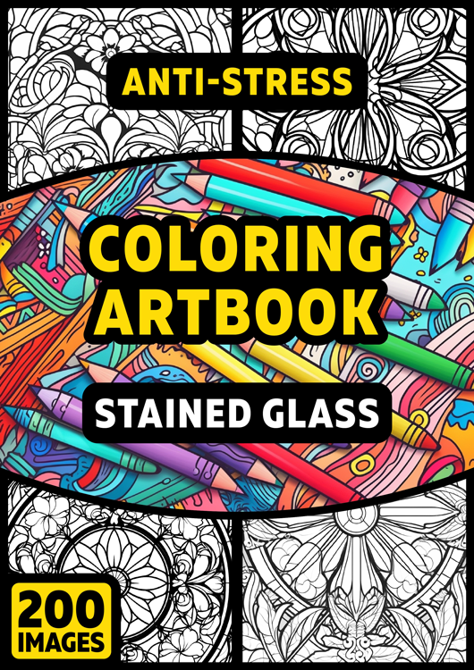 Olympia anti-stress coloring artbook "Stained glass"