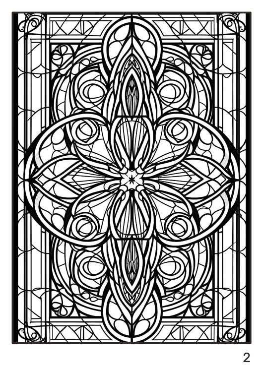 Olympia anti-stress coloring artbook "Stained glass"