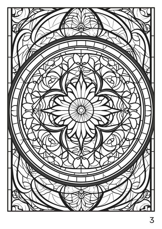 Olympia anti-stress coloring artbook "Stained glass"