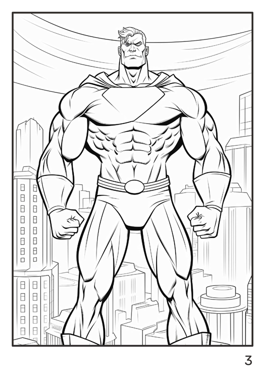 Olympia anti-stress coloring artbook "Superheroes"