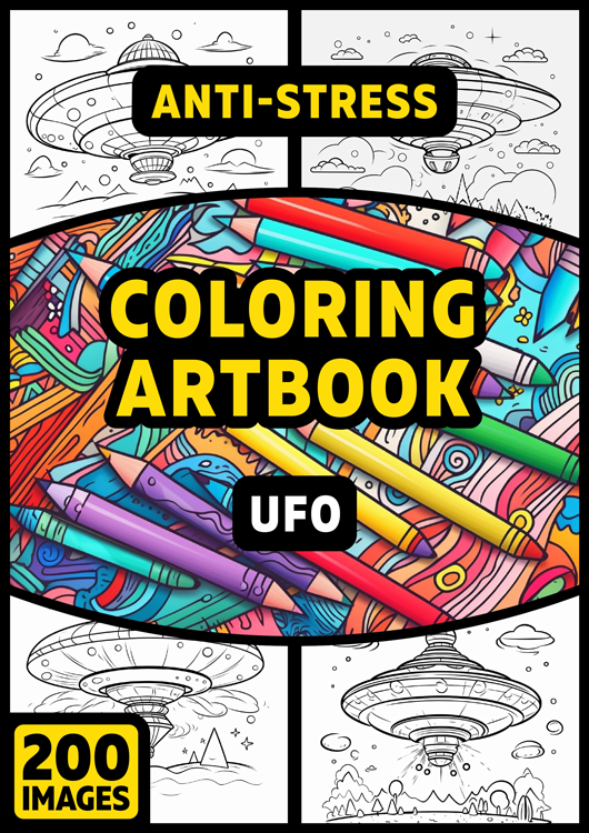 Olympia anti-stress coloring artbook "UFO"