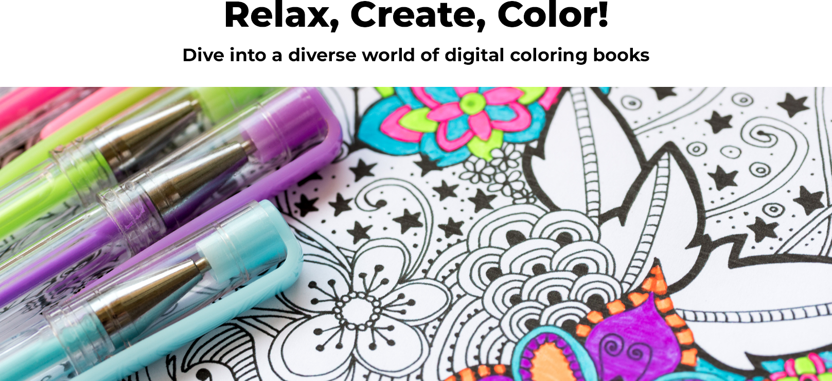 Relax, Create, Color! Dive into diverse world of digital coloring books